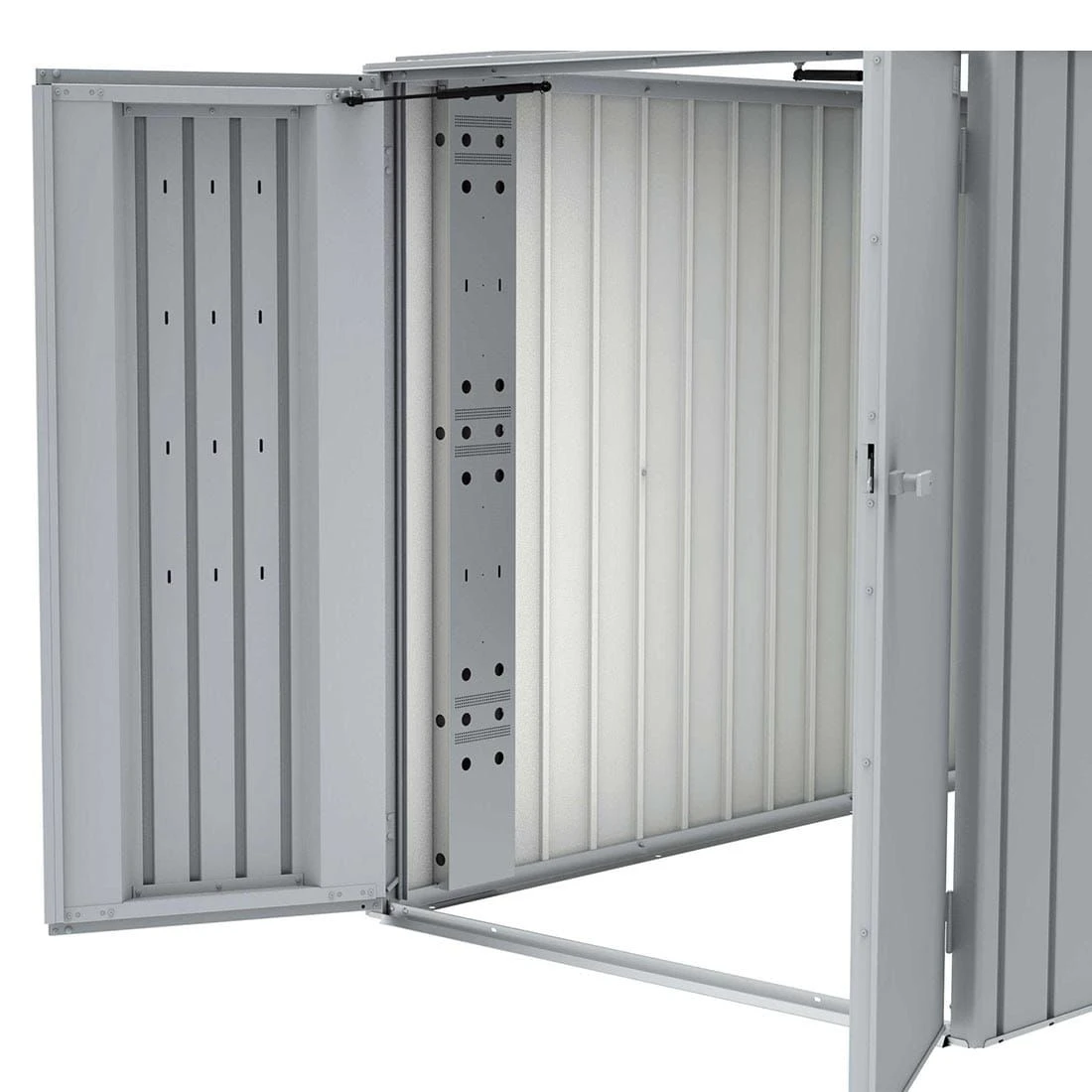 Biohort MiniGarage Elektro-Montagepaneel Silber 2 Biohort MiniGarage Elektro-Montagepaneel Silber – Bild 2