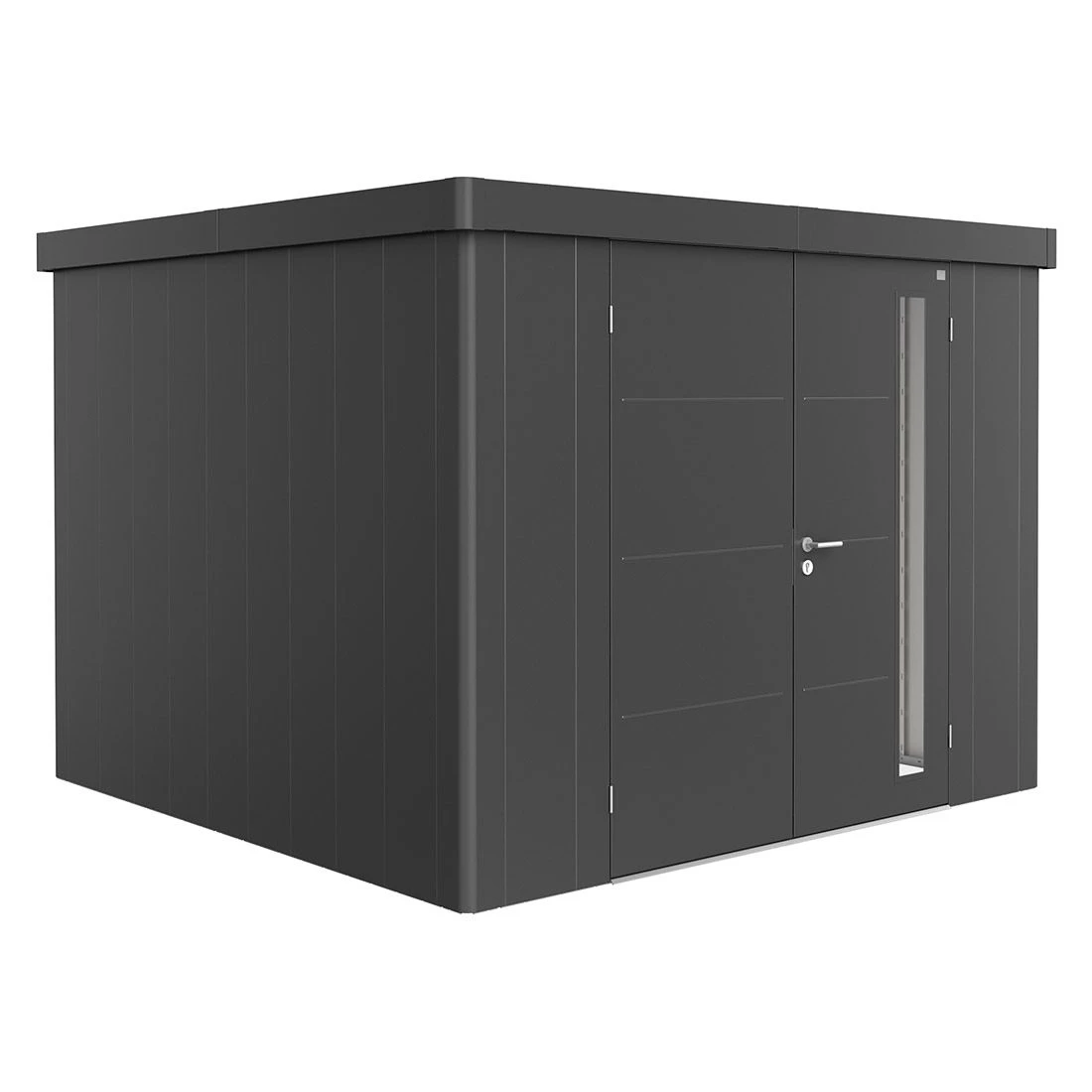 Biohort Neo Gerätehaus Doppeltür Dunkelgrau-Metallic 1 Biohort Neo Gerätehaus Doppeltür Dunkelgrau-Metallic