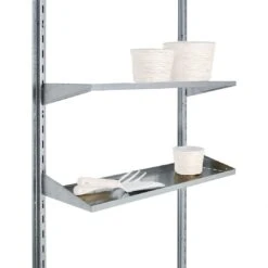 Biohort Regalboden-Set Zu Gerätehäuser 72x24,5x7cm Silber