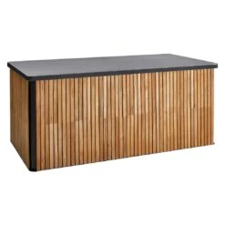 Cane-Line Combine Gartenbox Groß Teak/Aluminium Natur/Lava Grey