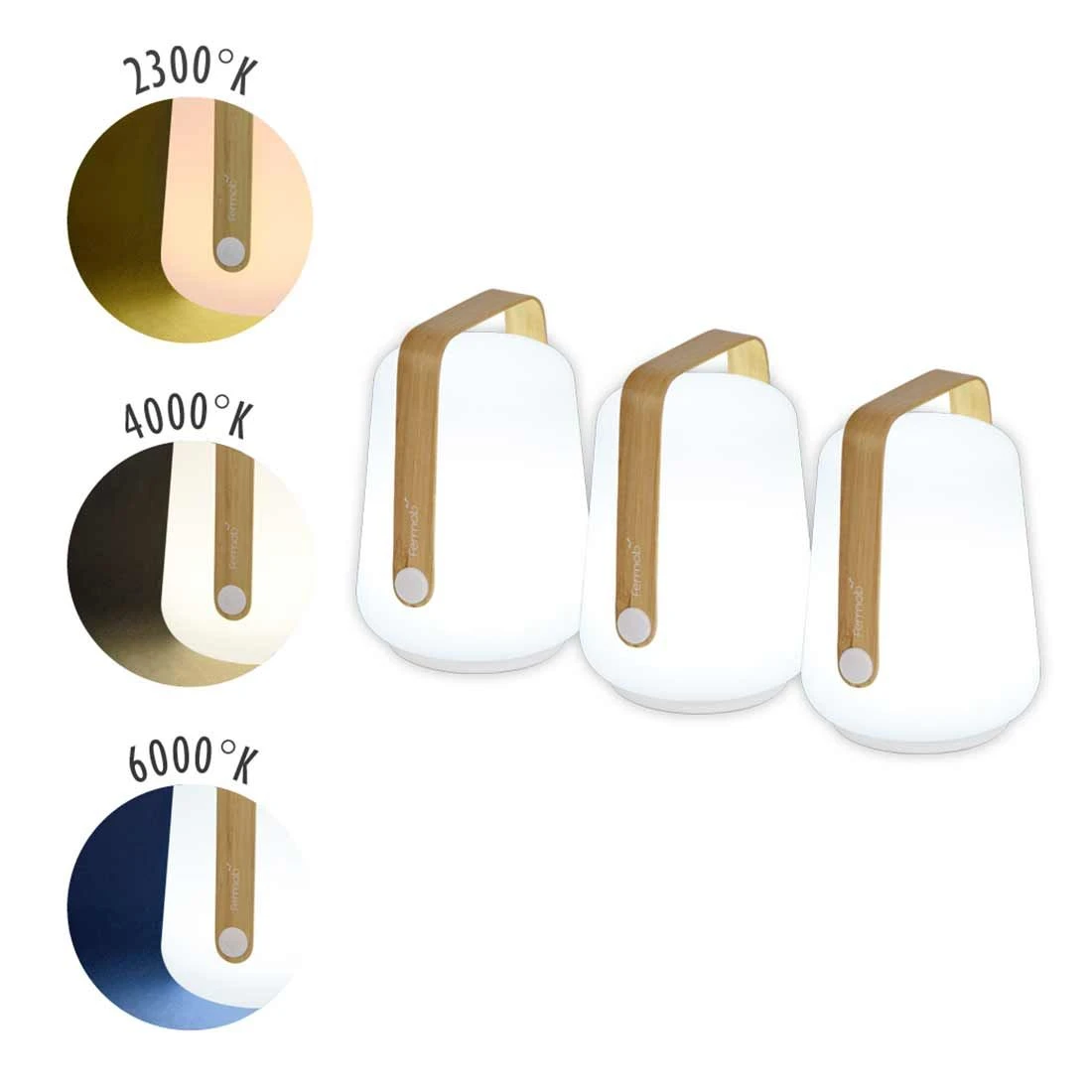 Fermob Balad Outdoor-Lampe 3er-Set Polyethylen Bambus 2 Fermob Balad Outdoor-Lampe 3er-Set Polyethylen Bambus – Bild 2