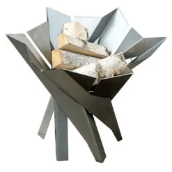 SvenskaV Phoenix Design-Feuerkorb Edelstahl Ø65 Cm