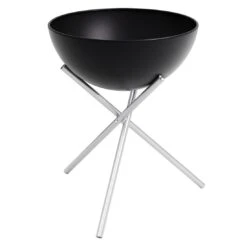 Höfats BOWL 57 Feuerschale Mit Dreibein Edelstahl/Stahl Silber/Schwarz