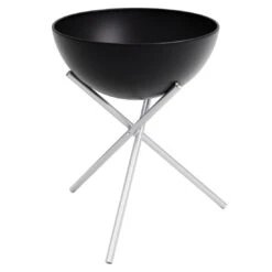 Höfats BOWL 70 Feuerschale Mit Dreibein Edelstahl/Stahl Silber/Schwarz