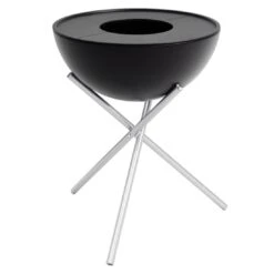 Höfats BOWL 70 Plancha-Grillset Hoch Edelstahl/Stahl Silber/Schwarz