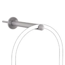 Höfats Oval Candle Wandhalterung Edelstahl Silber