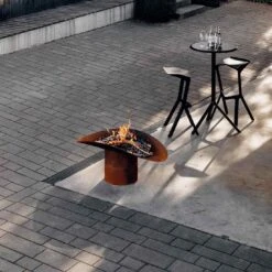 Höfats ELLIPSE Fuss Zu Feuerschale Corten-Stahl Schwarz -Deutschland Wellness Gart Verkaufs-Shop hofats ellipse fuss corten stahl 1062053 4