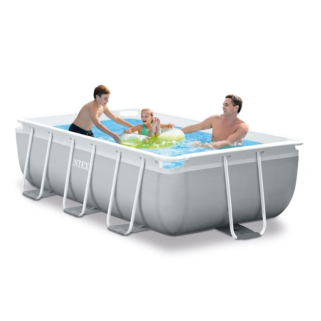 Intex PrismFrame Pool-Set 300x175x80 Cm Grau 2 Intex PrismFrame Pool-Set 300x175x80 Cm Grau – Bild 2