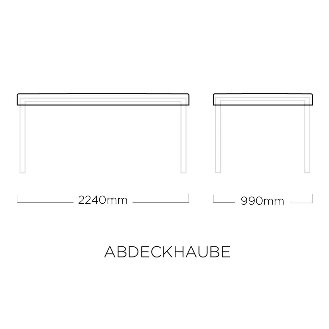 Kettler Gartentisch Schutzhülle 220x95cm Polyester Grau-Silber 5 Kettler Gartentisch Schutzhülle 220x95cm Polyester Grau-Silber – Bild 5