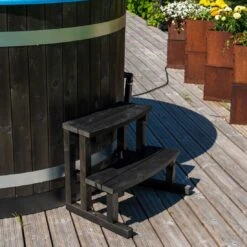 KIRAMI Original Breezy M Badefass-Set Hot Tub Ø170cm Coal Black/Light Grey -Deutschland Wellness Gart Verkaufs-Shop kirami original breezy m badefass set durchm170cm 1381548 8