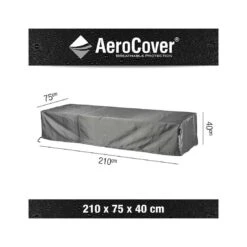AeroCover Gartenliege Schutzhülle 210x75x40cm Polyester Uni Anthrazit -Deutschland Wellness Gart Verkaufs-Shop loungeliegenhulle 210x75x40cm 5