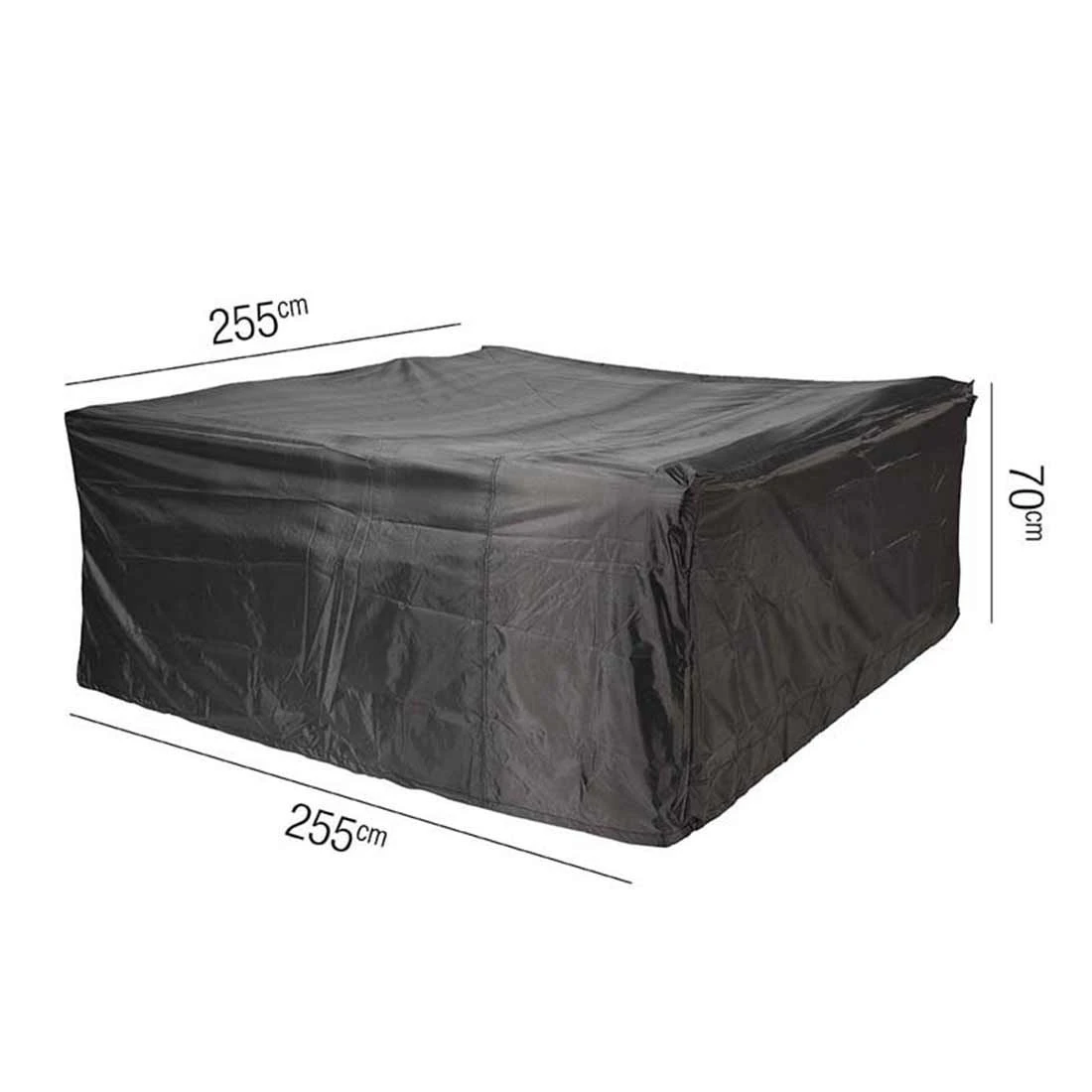 AeroCover Gartenmöbel-Set Schutzhülle 255x255x70cm Polyester Uni Anthrazit 2 AeroCover Gartenmöbel-Set Schutzhülle 255x255x70cm Polyester Uni Anthrazit – Bild 2