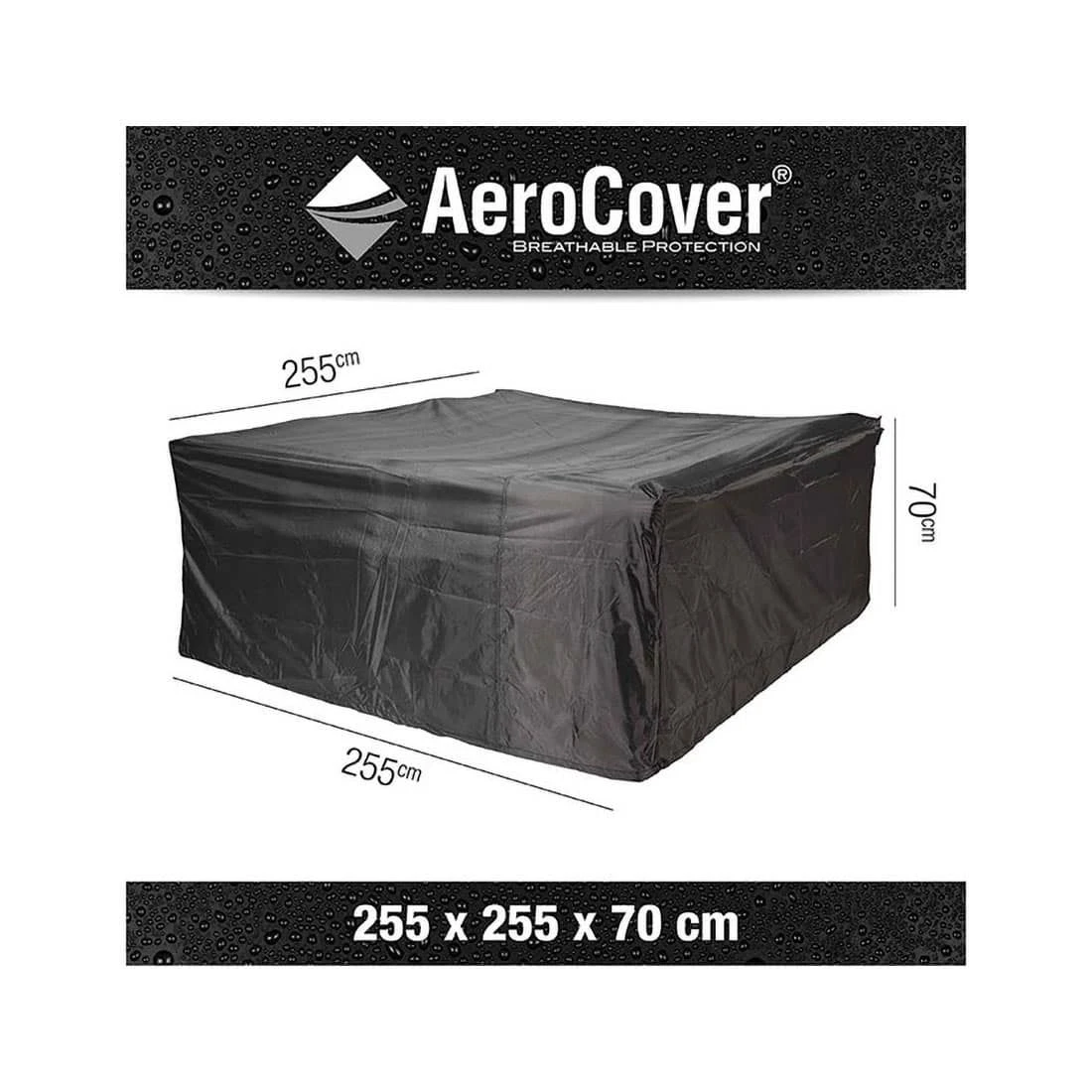 AeroCover Gartenmöbel-Set Schutzhülle 255x255x70cm Polyester Uni Anthrazit 9 AeroCover Gartenmöbel-Set Schutzhülle 255x255x70cm Polyester Uni Anthrazit – Bild 9