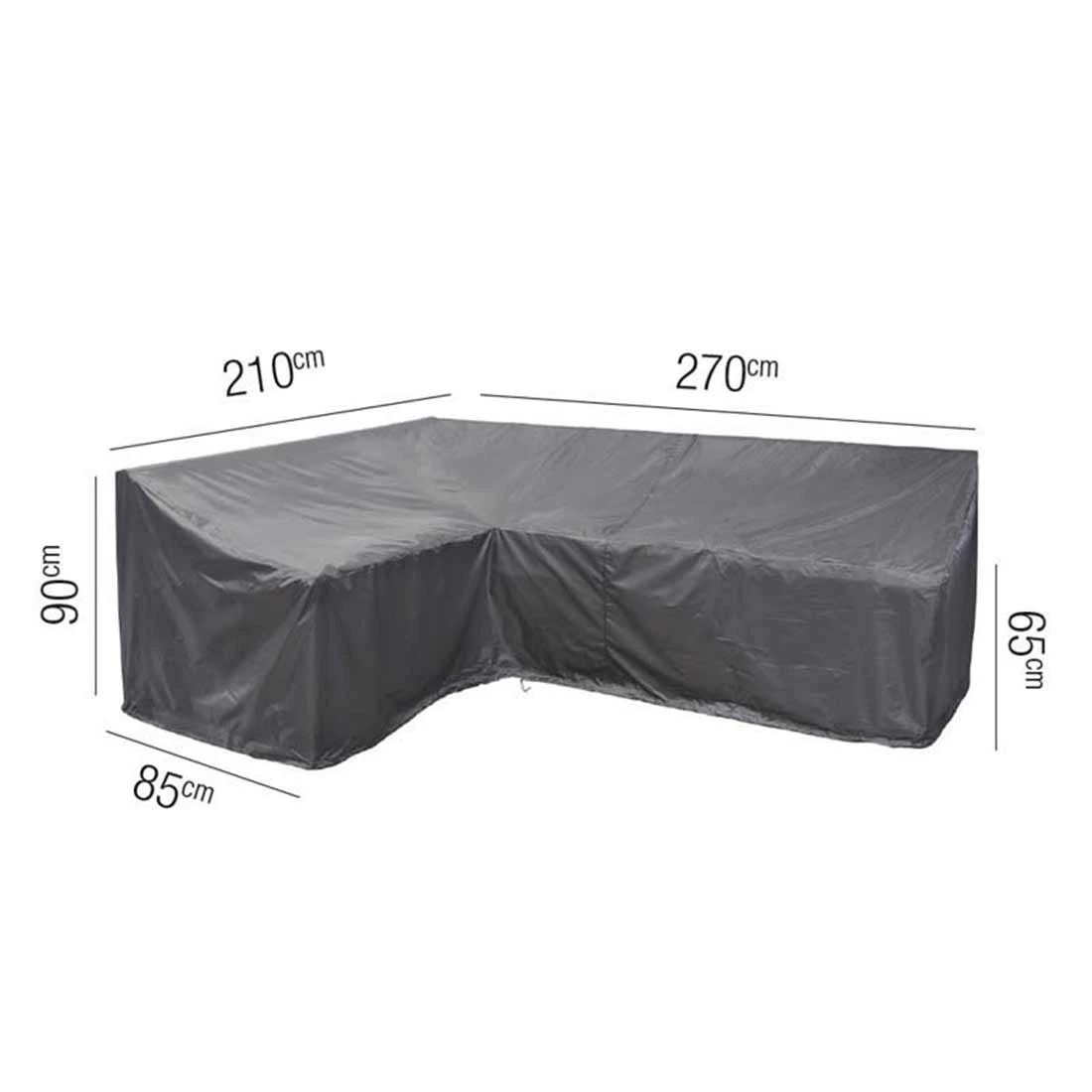 AeroCover Schutzhülle Für Ecklounge 270x210x85x65/90cm Polyester Uni Anthrazit 2 AeroCover Schutzhülle Für Ecklounge 270x210x85x65/90cm Polyester Uni Anthrazit – Bild 2