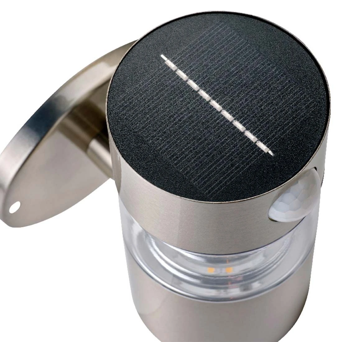 Lumineo Solar Außenwandbeleuchtung 11x12,2x16cm Silber 3 Lumineo Solar Außenwandbeleuchtung 11x12,2x16cm Silber – Bild 3