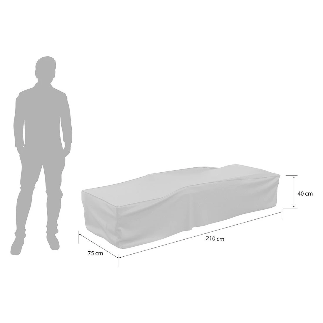 OUTLIV. Gartenliege Schutzhülle 210x75x40cm Schwarz 7 OUTLIV. Gartenliege Schutzhülle 210x75x40cm Schwarz – Bild 7