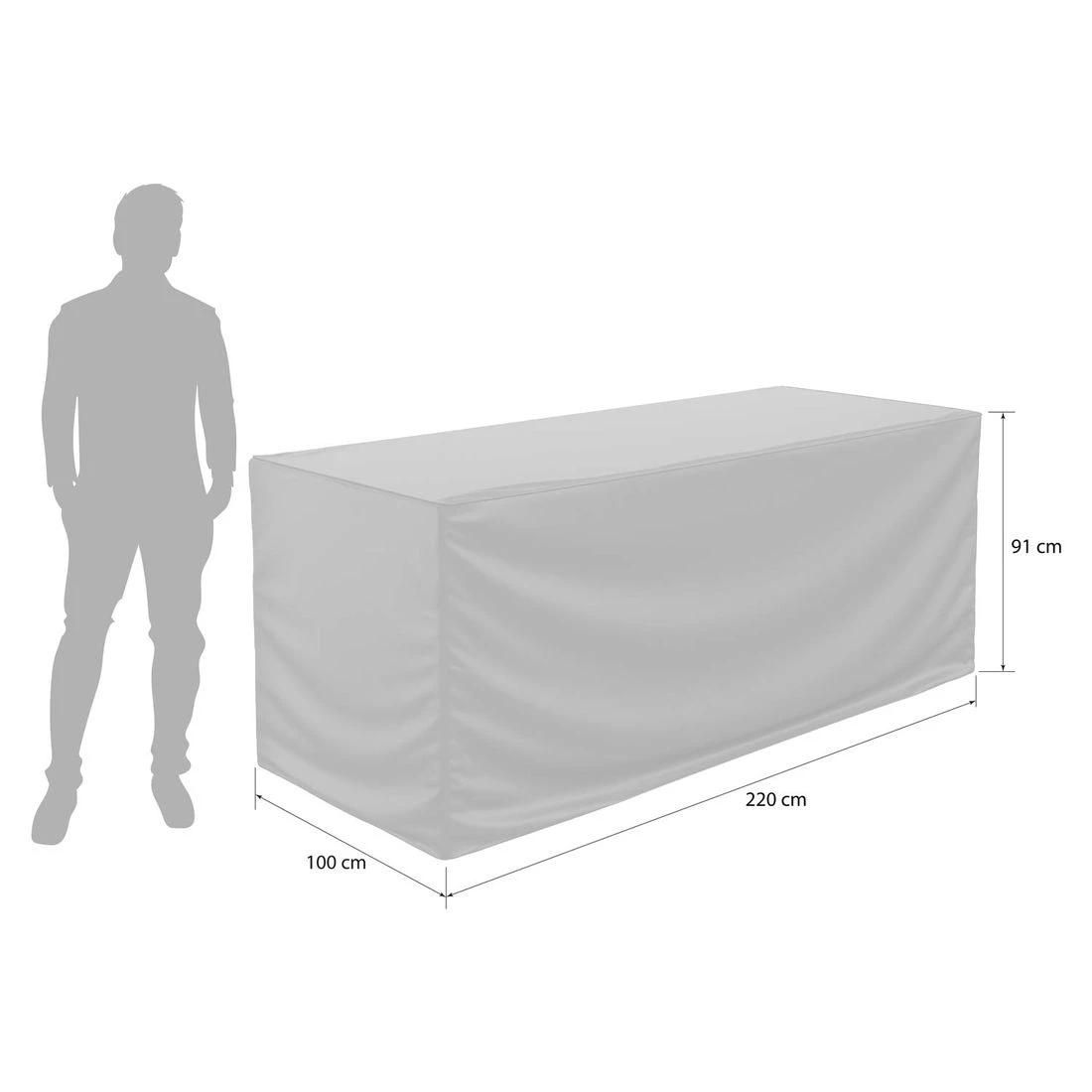 OUTLIV. Gartenmöbel-Set Schutzhülle 220x100x91cm Schwarz 3 OUTLIV. Gartenmöbel-Set Schutzhülle 220x100x91cm Schwarz – Bild 3