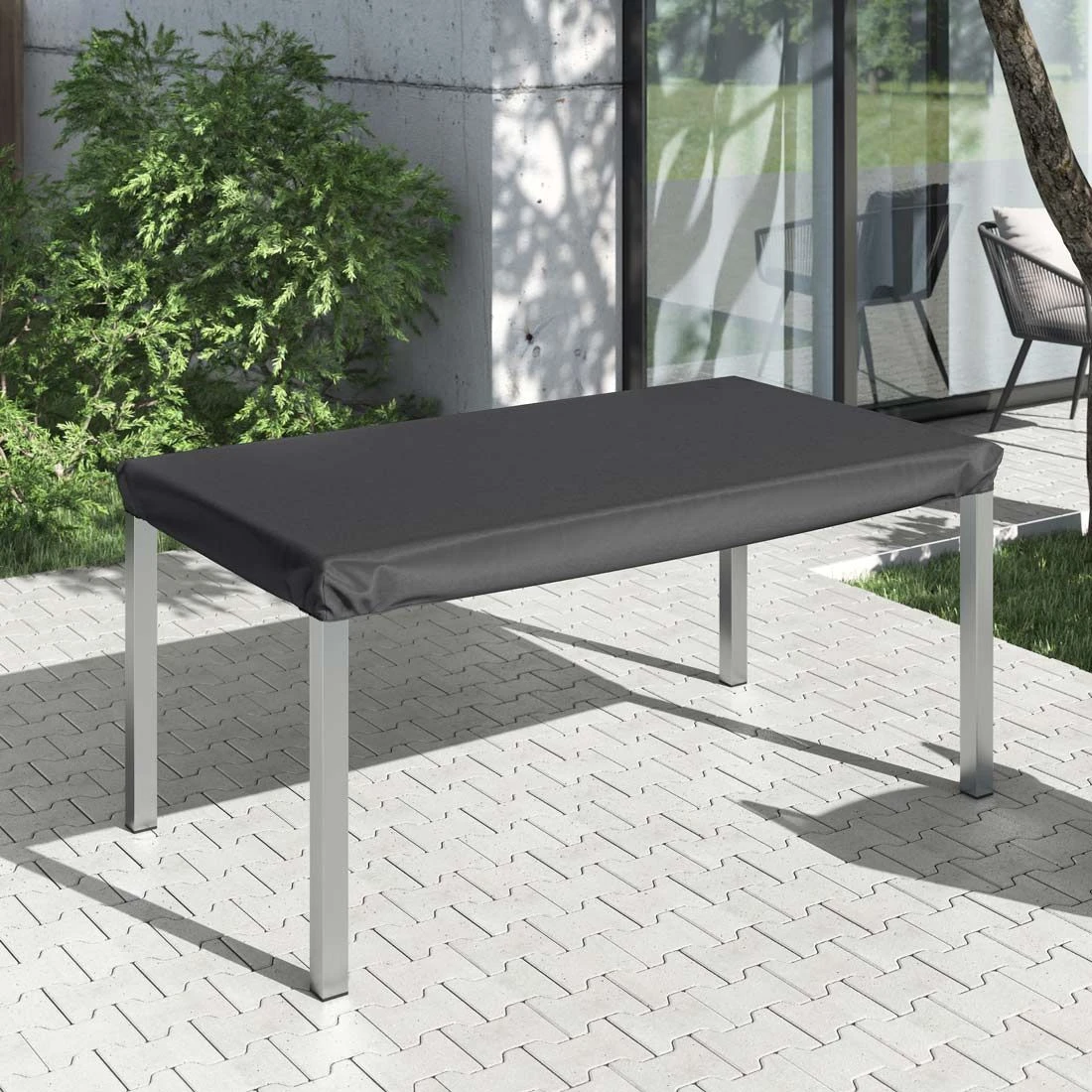 OUTLIV. Gartentisch Schutzhülle 160x90x10cm Schwarz 2 OUTLIV. Gartentisch Schutzhülle 160x90x10cm Schwarz – Bild 2