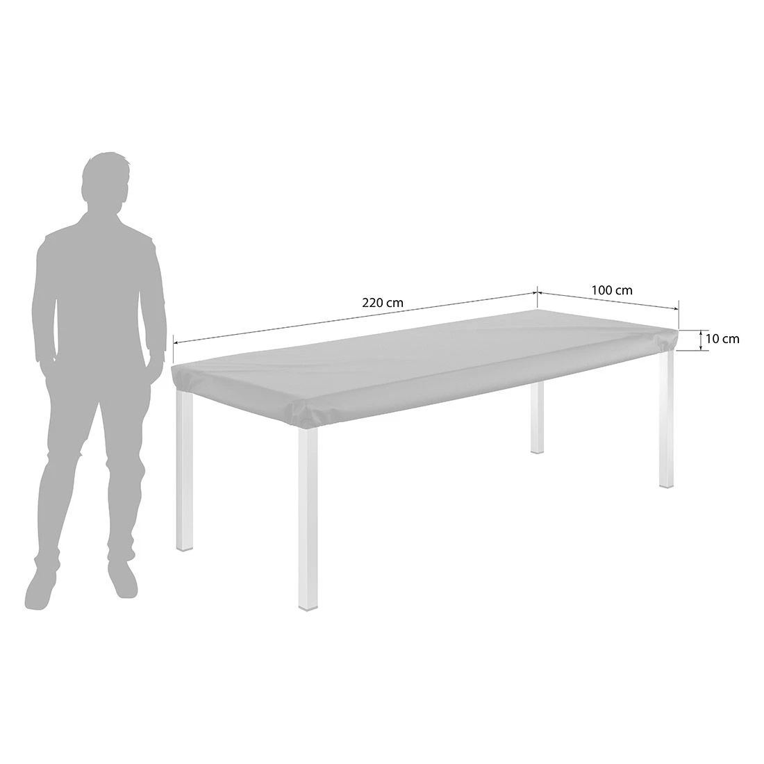 OUTLIV. Gartentisch Schutzhülle 220x100x10cm Schwarz 6 OUTLIV. Gartentisch Schutzhülle 220x100x10cm Schwarz – Bild 6