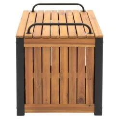 OUTLIV. Bern Gartenbox 60x45cm Stahl/Akazie Schwarz/Natur -Deutschland Wellness Gart Verkaufs-Shop outliv ko tao kissenbox 60x45cm akazie 1343092 3