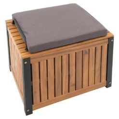 OUTLIV. Bern Gartenbox 60x45cm Stahl/Akazie Schwarz/Natur -Deutschland Wellness Gart Verkaufs-Shop outliv ko tao kissenbox 60x45cm akazie 1343092 4
