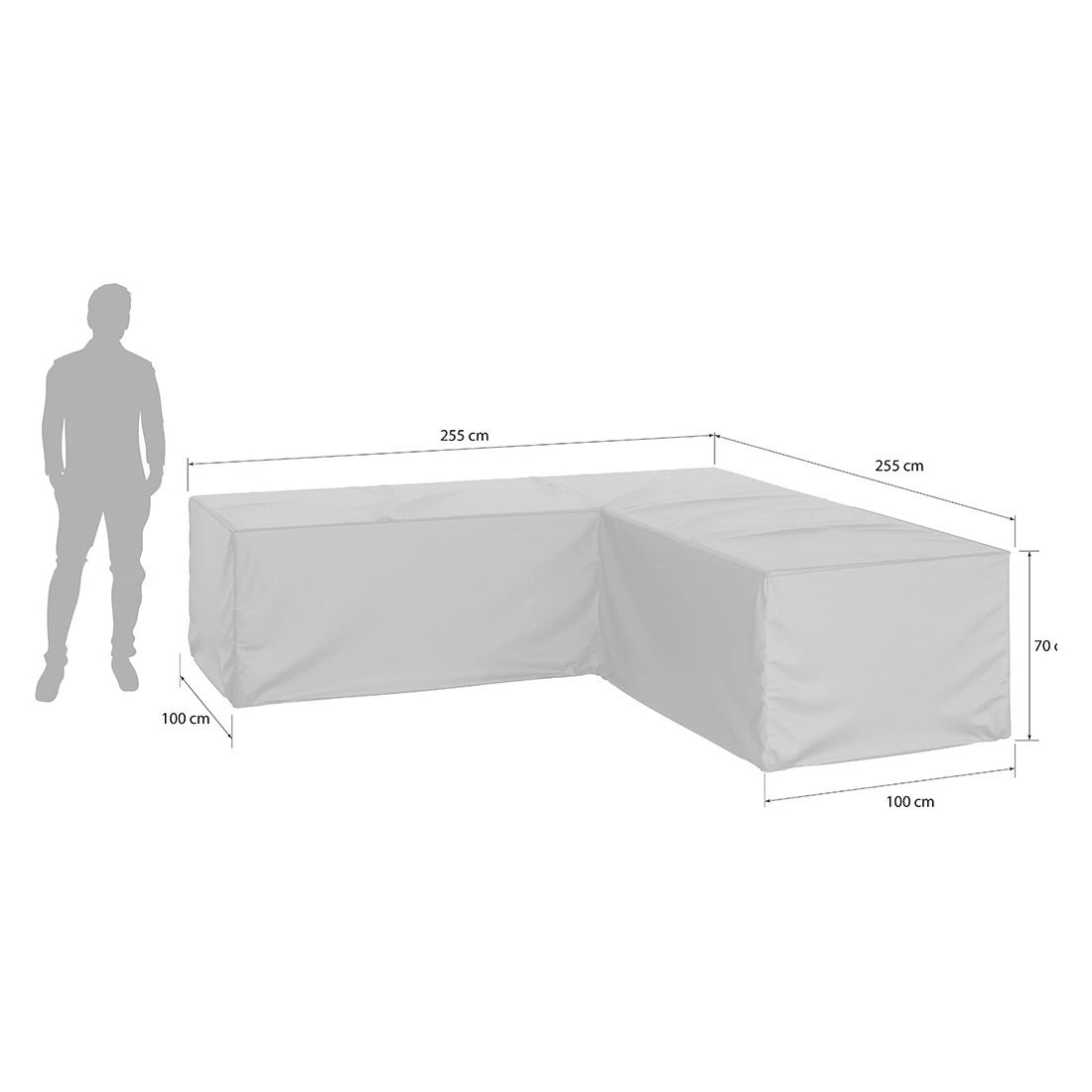 OUTLIV. Loungemöbel Schutzhülle 255x255x70cm Schwarz 6 OUTLIV. Loungemöbel Schutzhülle 255x255x70cm Schwarz – Bild 6