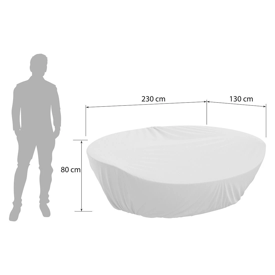 OUTLIV. Schutzhülle Für Loungeinsel Paradiso 230x130x80cm Schwarz 7 OUTLIV. Schutzhülle Für Loungeinsel Paradiso 230x130x80cm Schwarz – Bild 7