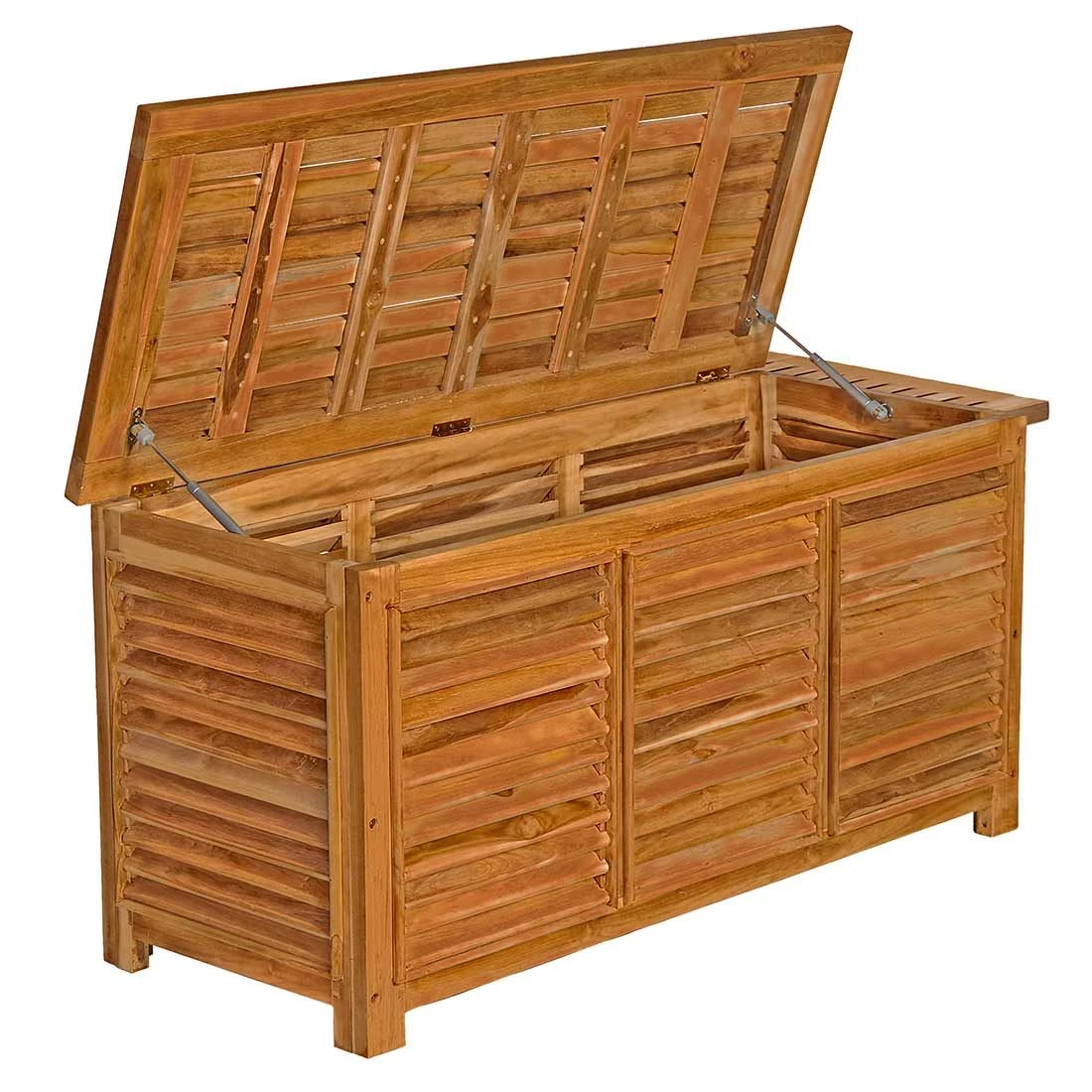 OUTLIV. Ventara Gartenbox 128x52x62cm Teak Natur 4 OUTLIV. Ventara Gartenbox 128x52x62cm Teak Natur – Bild 4