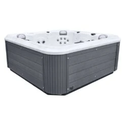 PLANET SPA Biskaya Correll Whirlpool 200x200cm Dark Grey/Silber Marble
