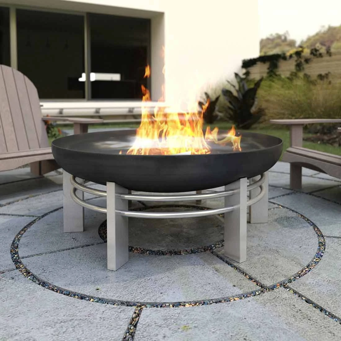 SvenskaV Jura Super XXL Feuerschale Ø79cm Rohstahl Schwarz 2 SvenskaV Jura Super XXL Feuerschale Ø79cm Rohstahl Schwarz – Bild 2