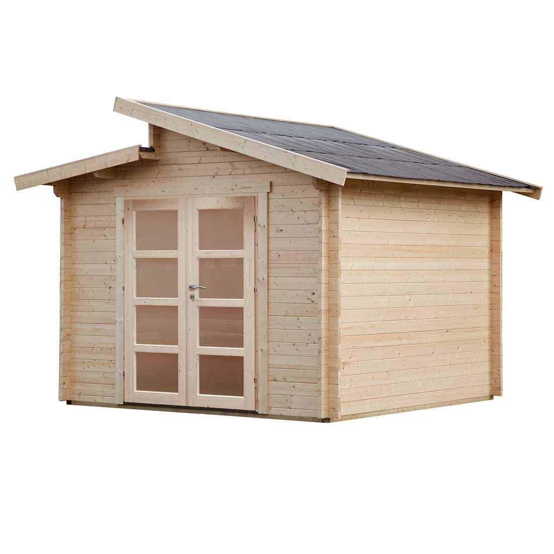 Wolff Finnhaus Bornholm 40-A Typ 5 Gartenhaus 290x240cm Mit Milchglas-Tür Natur 1 Wolff Finnhaus Bornholm 40-A Typ 5 Gartenhaus 290x240cm Mit Milchglas-Tür Natur