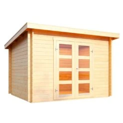 Wolff Finnhaus Gent Gartenhaus Mit Doppeltür Natur