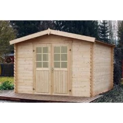 Wolff Finnhaus Paris Gartenhaus Mit Doppeltür Natur