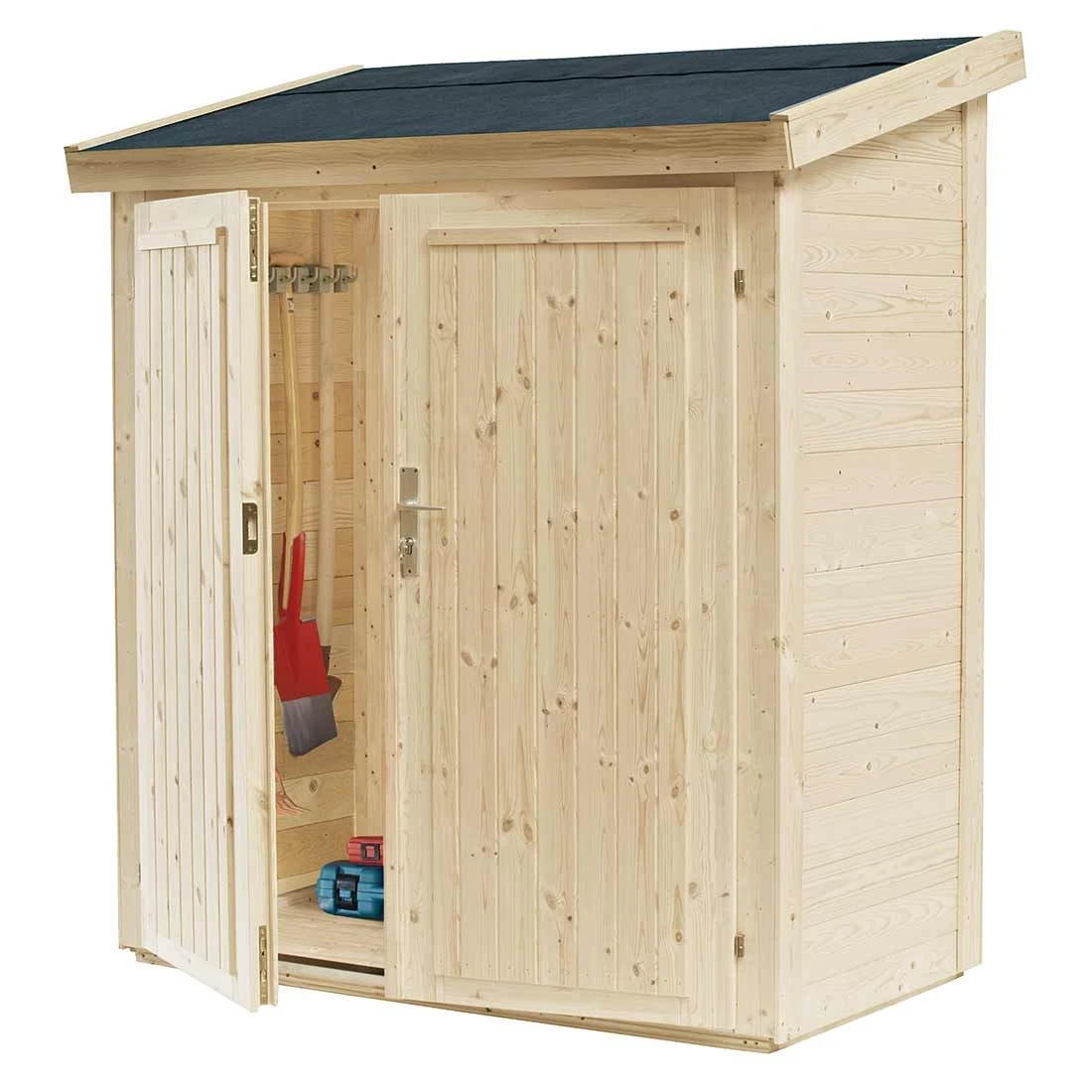 Wolff Finnhaus Geräteschrank Mit Doppeltür Natur 1 Wolff Finnhaus Geräteschrank Mit Doppeltür Natur