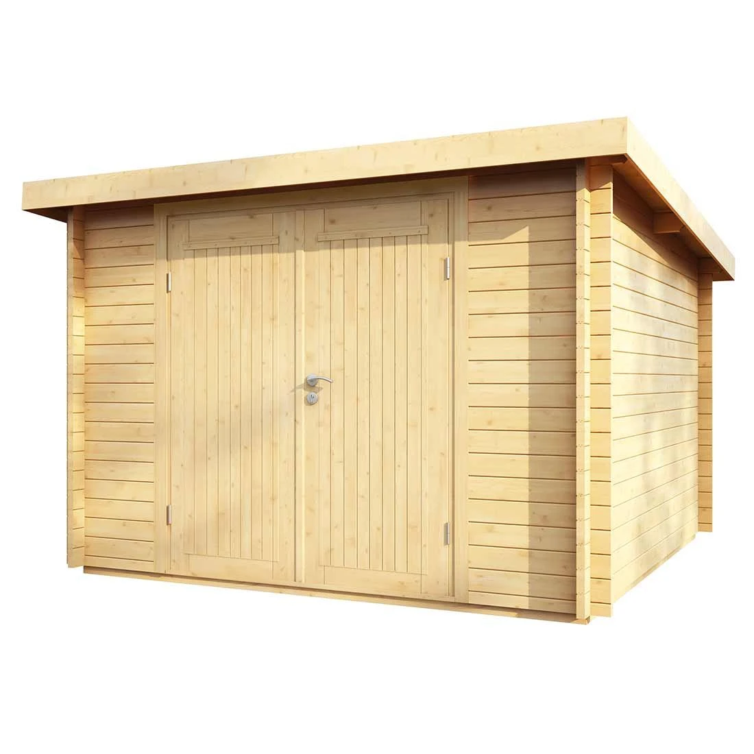 Wolff Finnhaus Pulti 34-C Typ 1 Gartenhaus 300x300cm+Vollholztür Natur 1 Wolff Finnhaus Pulti 34-C Typ 1 Gartenhaus 300x300cm+Vollholztür Natur