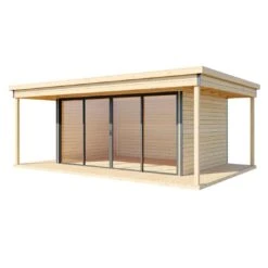 Deutschland Wellness Gart Verkaufs-Shop 5 Wolff Finnhaus Studio 44 Panorama Gartenhaus 578x240cm Natur