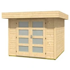 Wolff Finnhaus Varianta A Basic Gartenhaus 250x250cm+Doppeltür Natur