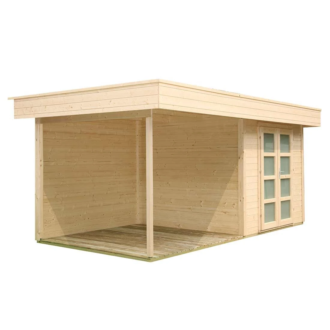 Wolff Finnhaus Varianta A Gartenhaus 500x250+Seitendach+Terrassenfussboden 250cm Natur 1 Wolff Finnhaus Varianta A Gartenhaus 500x250+Seitendach+Terrassenfussboden 250cm Natur