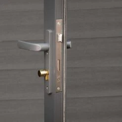 Wolff Finnhaus WPC-Trend B+ Gartenhaus 444x187cm+Anbau 200cm Grau -Deutschland Wellness Gart Verkaufs-Shop wolff finnhaus wpc trend b gartenhaus 444x187cm anbau 200cm 1404791 5